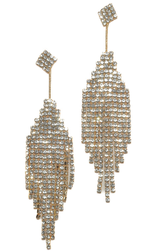 Rhine Stone Chandelier Drop Earrings