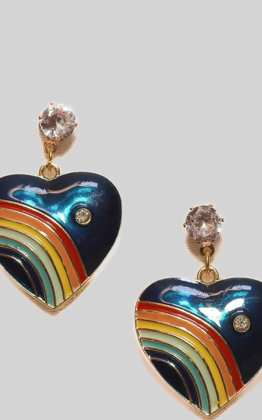 Pride Heart Earrings