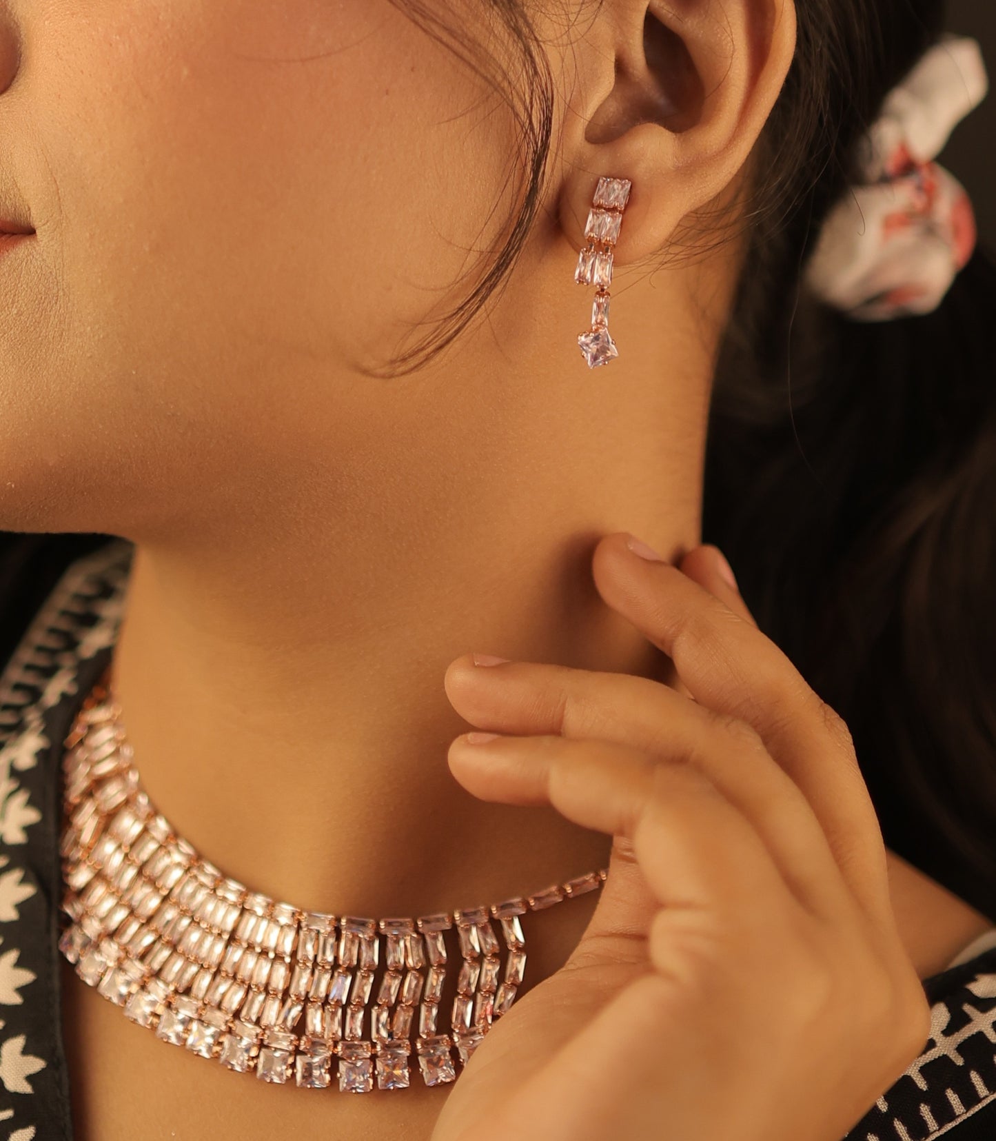 Rose Gold AD Necklace