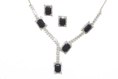 Elegant Rectangular Black Onyx (Y- Necklace )