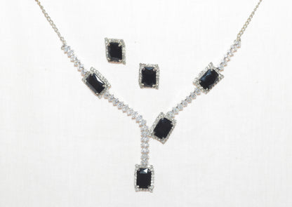 Elegant Rectangular Black Onyx (Y- Necklace )