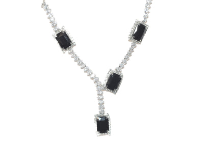 Elegant Rectangular Black Onyx (Y- Necklace )