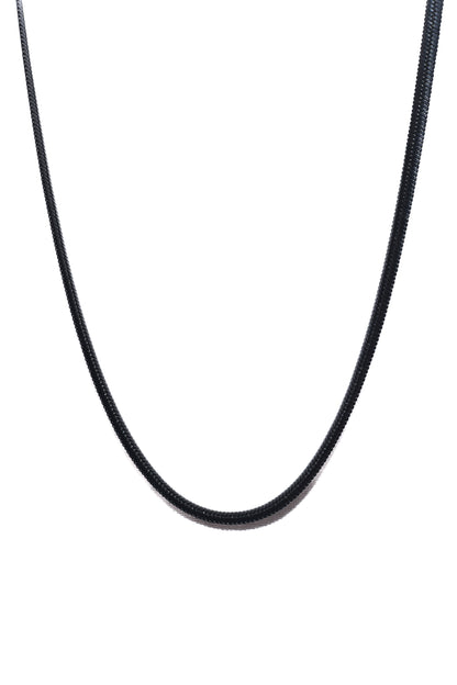 Black Dog-tag unisex chain