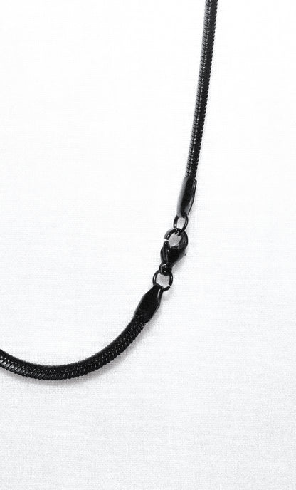 Black Dog-tag unisex chain