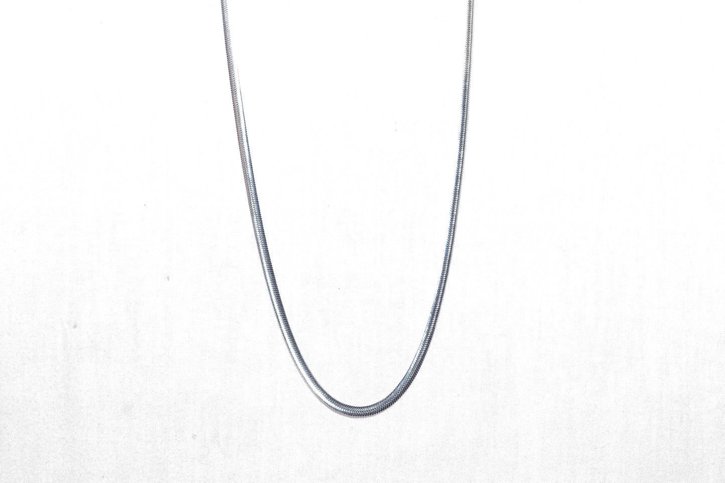 Silver Round Snake Pattern Unisex Chain