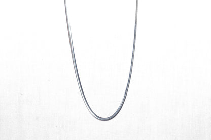 Silver Round Snake Pattern Unisex Chain