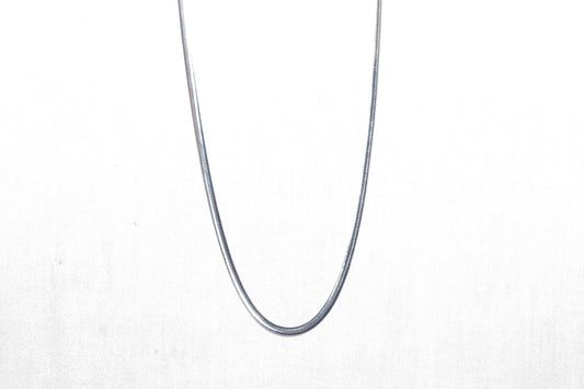 Silver Round Snake Pattern Unisex Chain