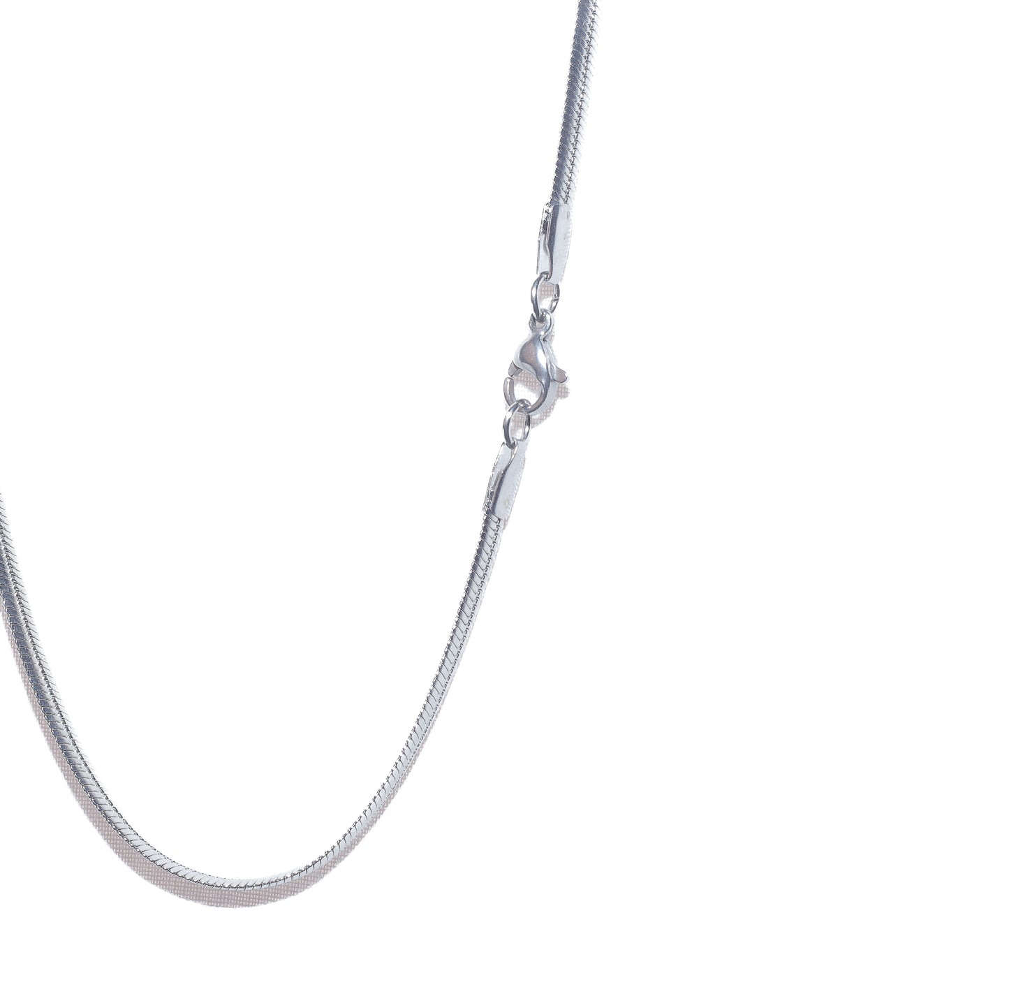 Silver Round Snake Pattern Unisex Chain