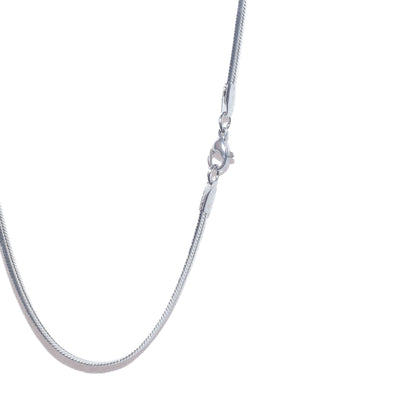 Silver Round Snake Pattern Unisex Chain