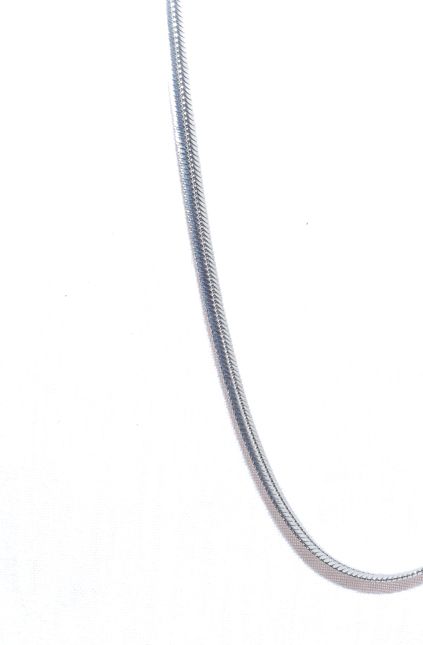 Silver Round Snake Pattern Unisex Chain