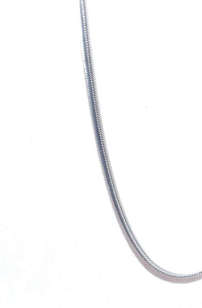 Silver Round Snake Pattern Unisex Chain