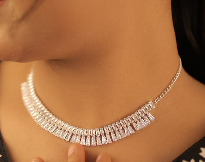 Sterling Silver Traditional Necklace with Earrings